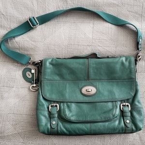 Fossil Teal Messenger Bag